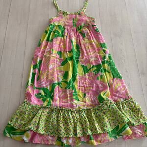 Lilly Pulitzer for Target Pink and Green Flamingo Smocked Sundress Size 5T